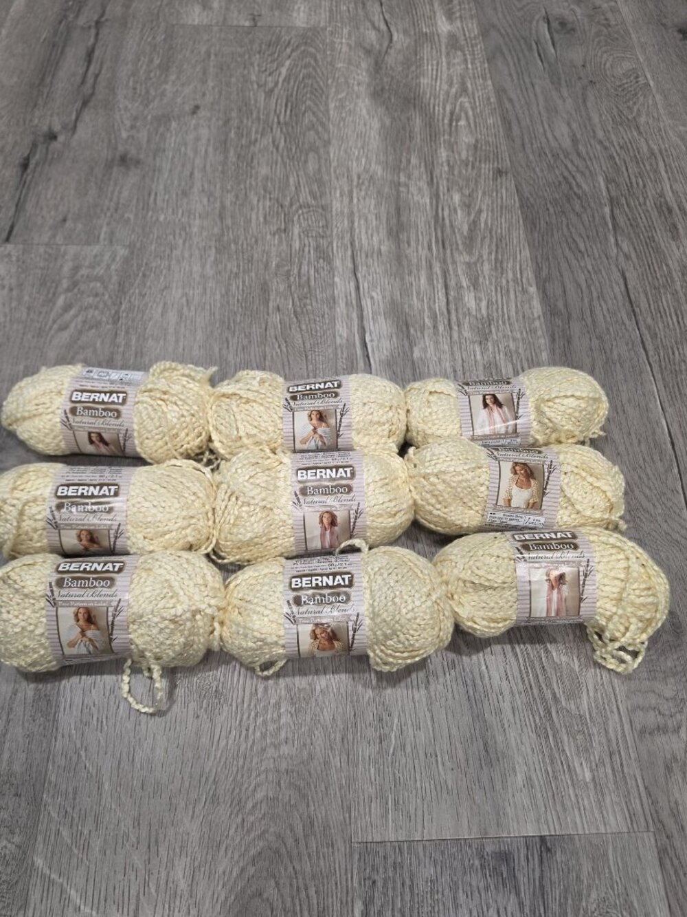 Bernat Bamboo Natural Blends Yarn Lot 10 Skeins Color Corn (209242) 60g/63 Yd ea - Picture 6 of 6